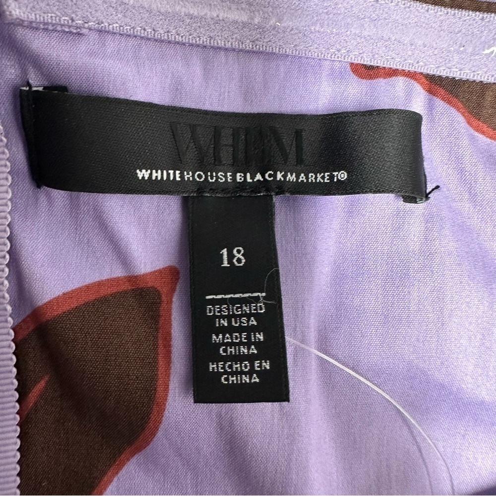 WHBM CAMILLE FIRL Floral Halter Maxi Dress in Purple and brown SZ 18 NWT - Picture 9 of 13